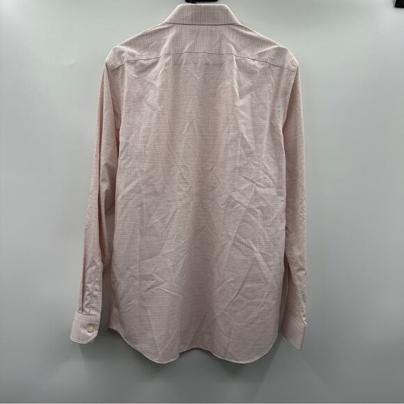 Banana Republic Slim Fit Tan & White Plaid Long Sleeve Button Down Shirt Size M - Picture 4 of 8